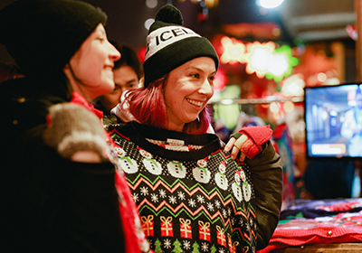 NHL Ugly Christmas Sweater: Vancouver Canucks-Busy Block