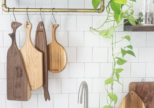 Craft Maison Artisan Charcuterie Boards Hung in a Kitchen
