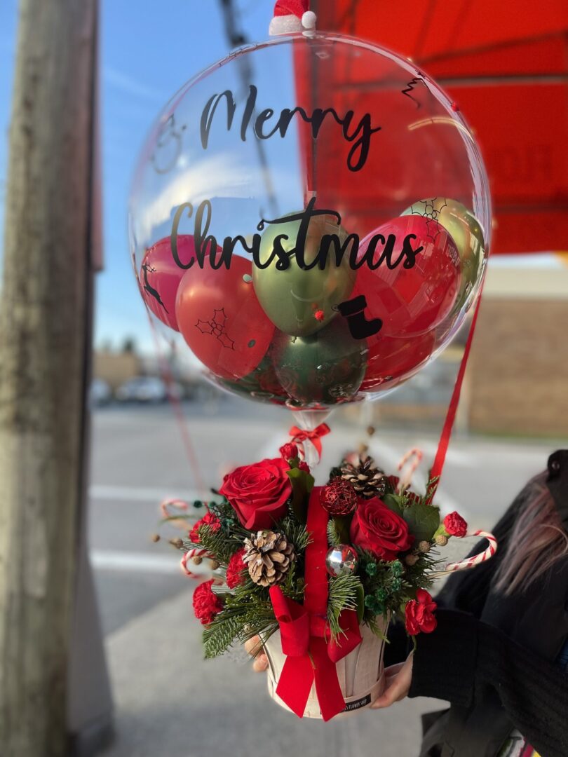 Christmas Basket with Balloon - Sellina Hong