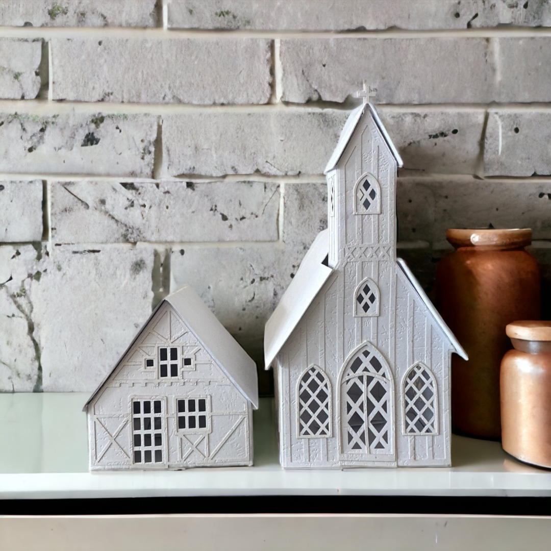 White church and house - Kyla Gunderson